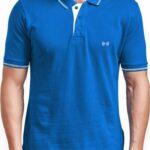 Turquoise Blue Polo Tshirt with White Tipping