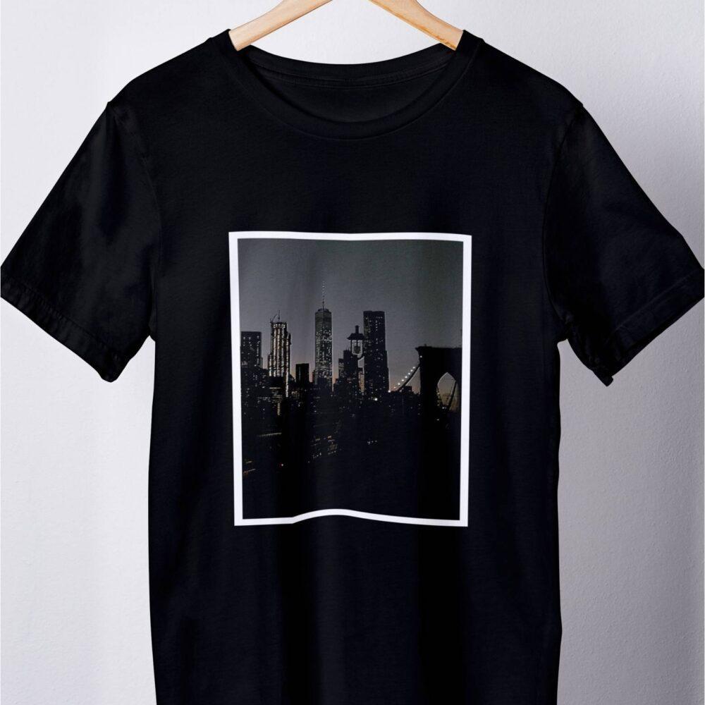 City View Frame Black Color T-shirt