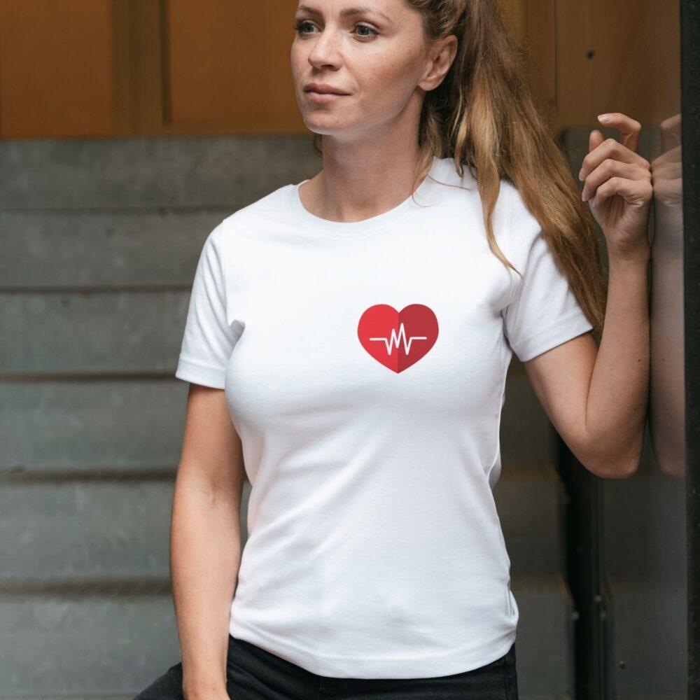 Stay alive with heart White T-shirt